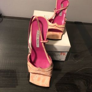 Luciano Padovan Rose Leather Size 40 Heels